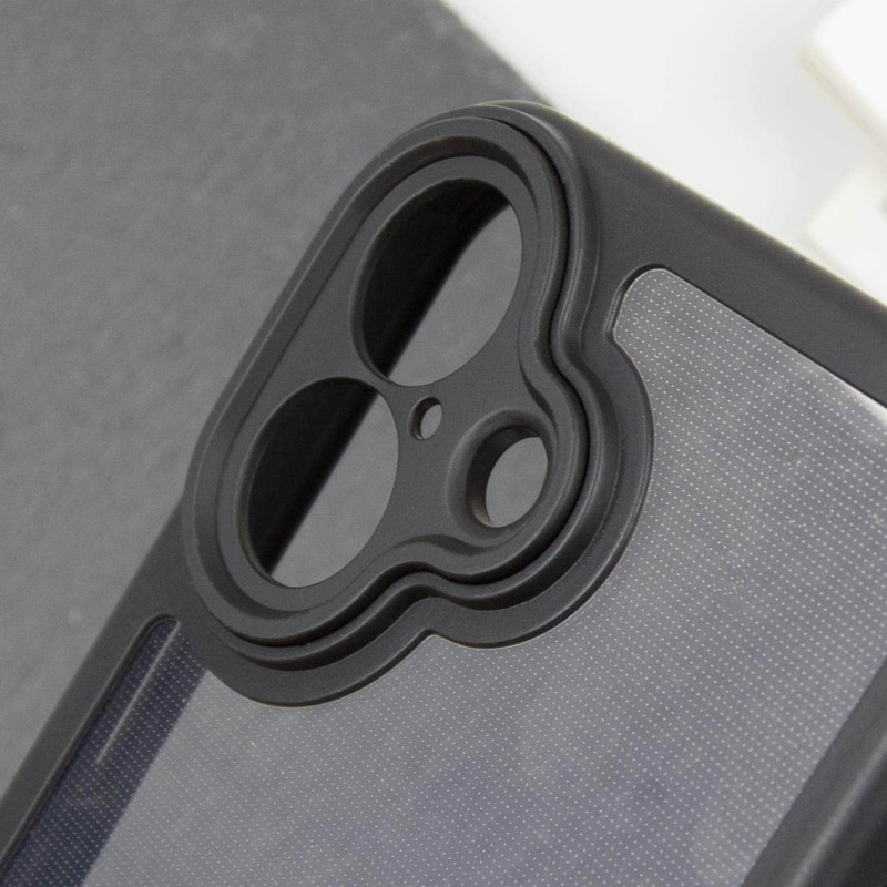 TPU чехол Transparent + Colour 1,5mm для Apple iPhone 16 (6.1") (Black) в магазине vchehle.ua