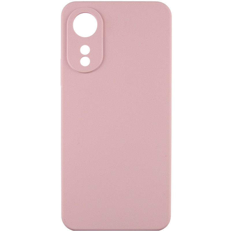 Чехол TPU GETMAN Liquid Silk Full Camera для Oppo A78 4G (Розовый / Pink Sand)