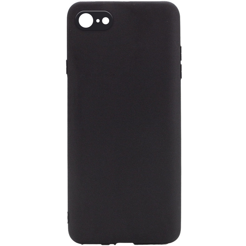 Силиконовый чехол Candy Full Camera для Apple iPhone 7 / 8 / SE (2020) (4.7") (Черный / Black)