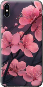 Чохол Пурпурна сакура на iPhone XS Max