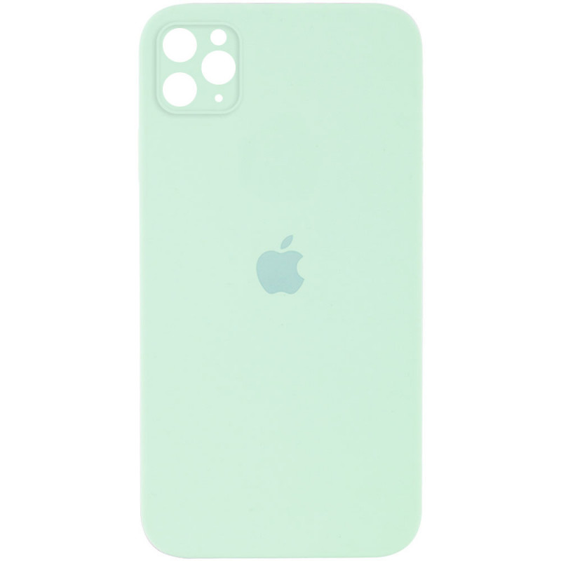 Чехол Silicone Case Square Full Camera Protective (AA) для Apple iPhone 11 Pro (5.8") (Бирюзовый / Light Turquoise)