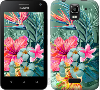 

Чехол Тропические цветы v1 для Huawei Ascend Y3C 845294