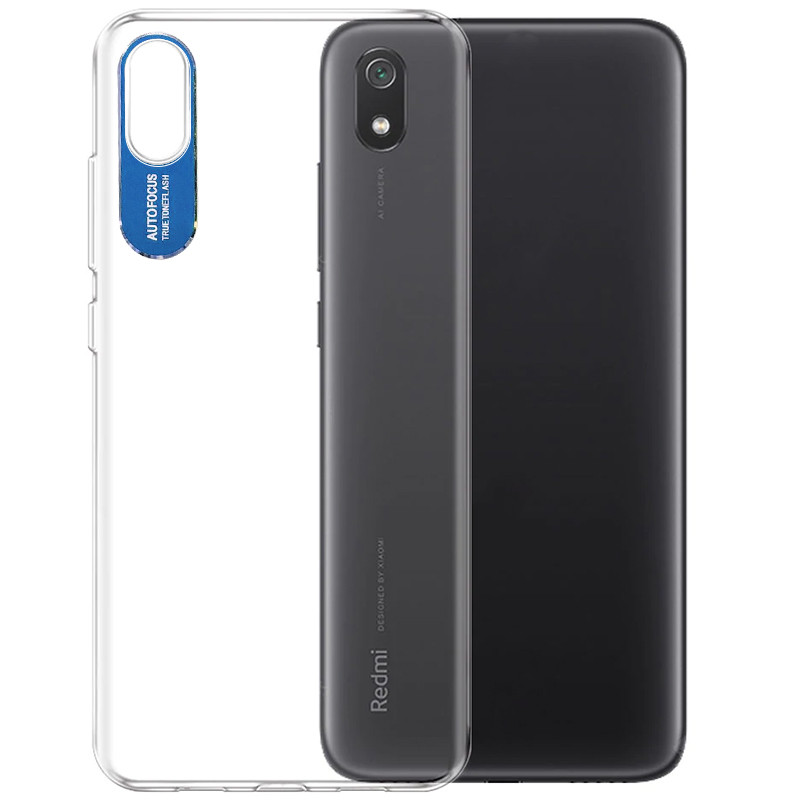 

TPU чехол Epic clear flash для Xiaomi Redmi 7A (Бесцветный / Синий) 767136