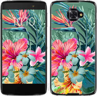 

Чехол Тропические цветы v1 для Alcatel idol 4s 845417