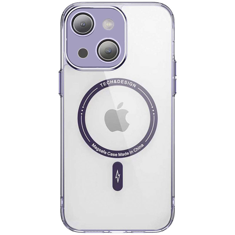 TPU+PC чохол Fullcolor with Magnetic Safe на Apple iPhone 13 (6.1") (Purple)