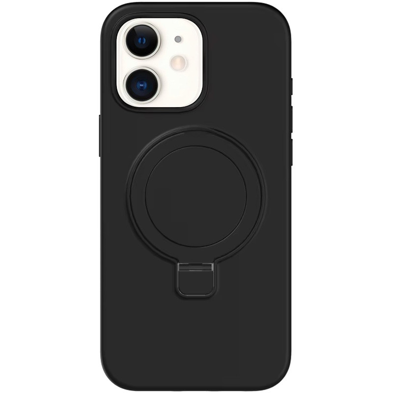 Чехол Silicone Case Full Protective NO LOGO with Ring для Apple iPhone 11 (6.1") (Black)