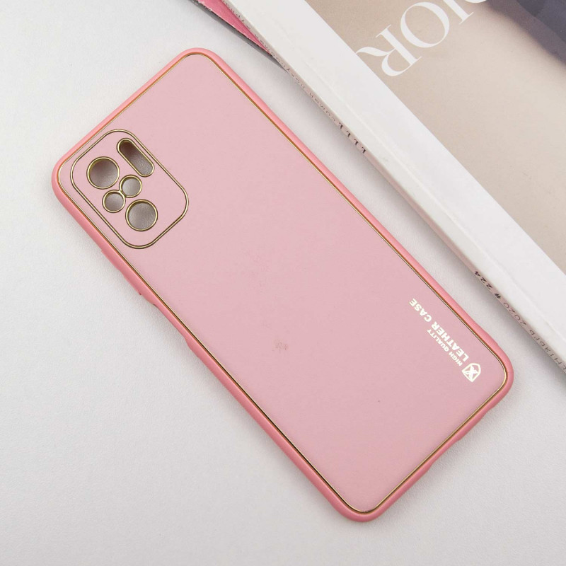 Фото Кожаный чехол Xshield для Xiaomi Redmi Note 10 / Note 10s (Розовый / Pink) на vchehle.ua