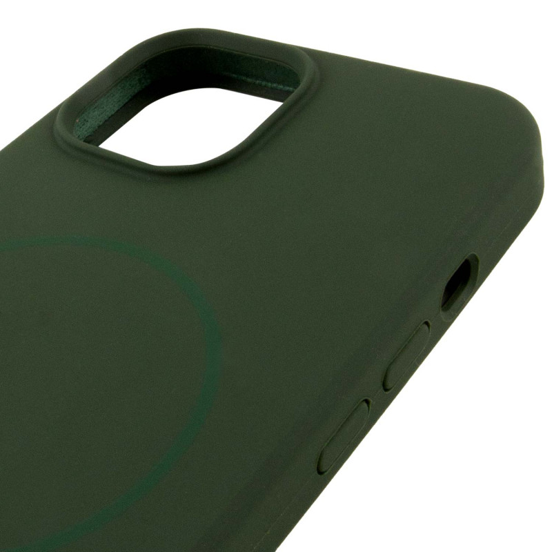 Чохол Silicone Case Full Protective (AA) NO LOGO with Magnetic Safe на Apple iPhone 12 Pro Max (6.7") (Зелений / Cyprus Green) в магазині vchehle.ua