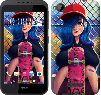 

Чехол Прикольная девочка со скейтбордом для HTC Desire 320 618171