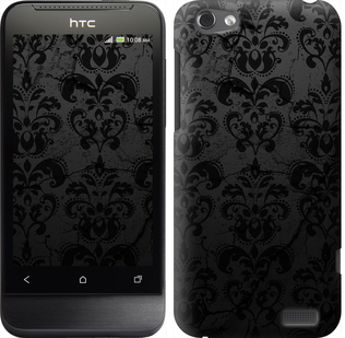

Чехол узор черный для HTC One V t320e 647883