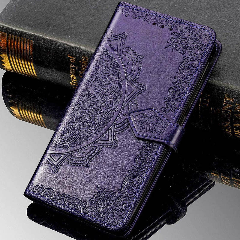 Купить Кожаный чехол-книжка Art Case с визитницей для Samsung Galaxy A21s (Фиолетовый) на vchehle.ua
