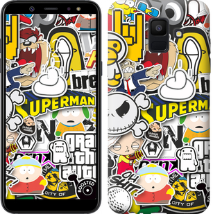 

Чехол Popular logos для Samsung Galaxy A6 2018 627810