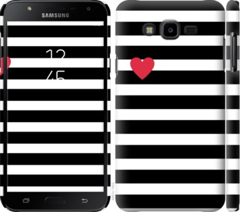 

Чехол Черно-белые полосы для Samsung Galaxy J7 Neo J701F 751739