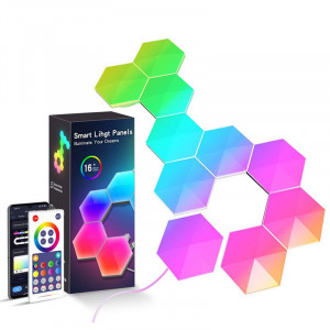 Модульний настінний світильник LED RGB 5V стільники SAL-011B 10pcs Bluetooth USB with app