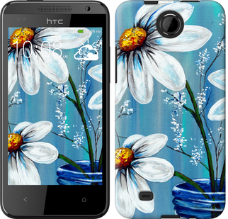 

Чехол Красивые арт-ромашки для HTC Desire 300 323185