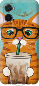 Чехол Зеленоглазый кот в очках для Oppo A76