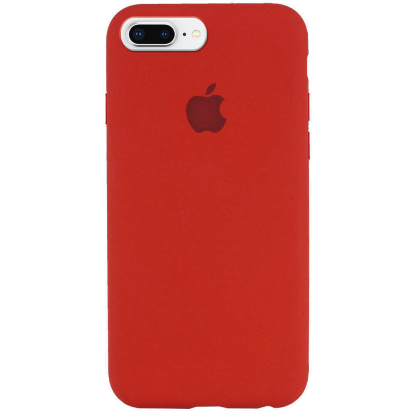 Чохол Silicone Case Full Protective (AA) на Apple iPhone 7 plus / 8 plus (5.5") (Червоний / Dark Red)