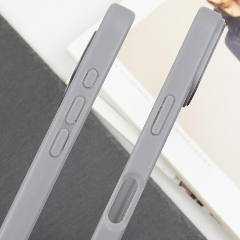 TPU чехол Transparent + Colour 1,5mm для Apple iPhone 16 (6.1") (Grey) в магазине vchehle.ua