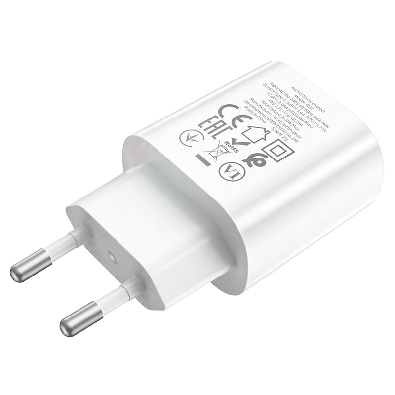 Фото СЗУ Hoco N22 Jetta PD25W (1USB-C) (Белый) на vchehle.ua