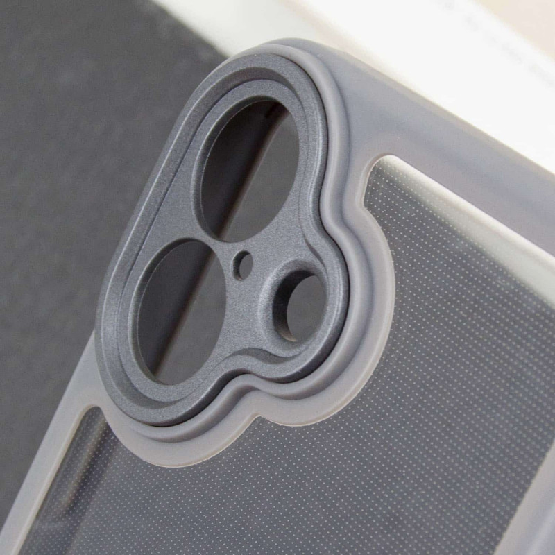 Купить TPU чехол Transparent + Colour 1,5mm для Apple iPhone 16 (6.1") (Grey) на vchehle.ua