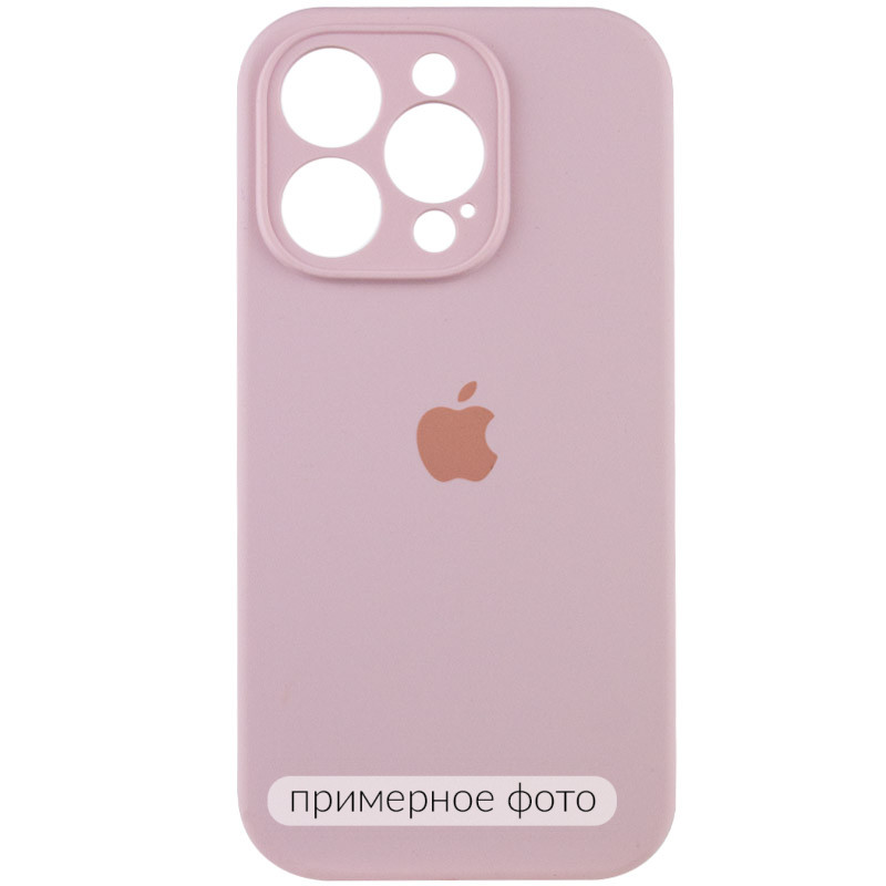 Чехол Silicone Case Full Camera Protective (AA) для Apple iPhone 16 (6.1") (Розовый / Chalk Pink)