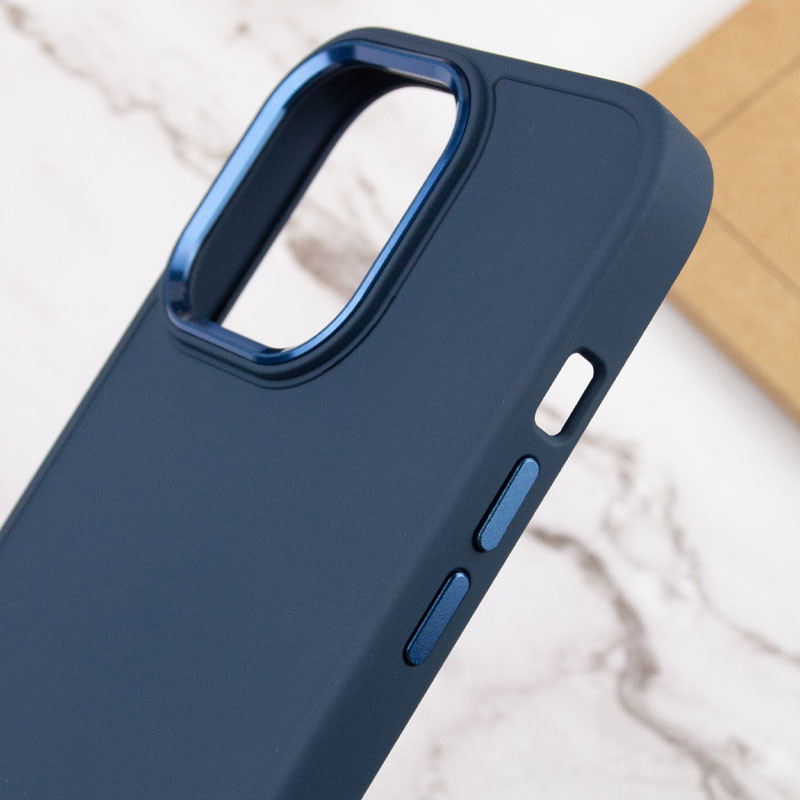 Купить TPU чехол Bonbon Metal Style для Apple iPhone 14 Pro Max (6.7") (Синий / Denim Blue) на vchehle.ua