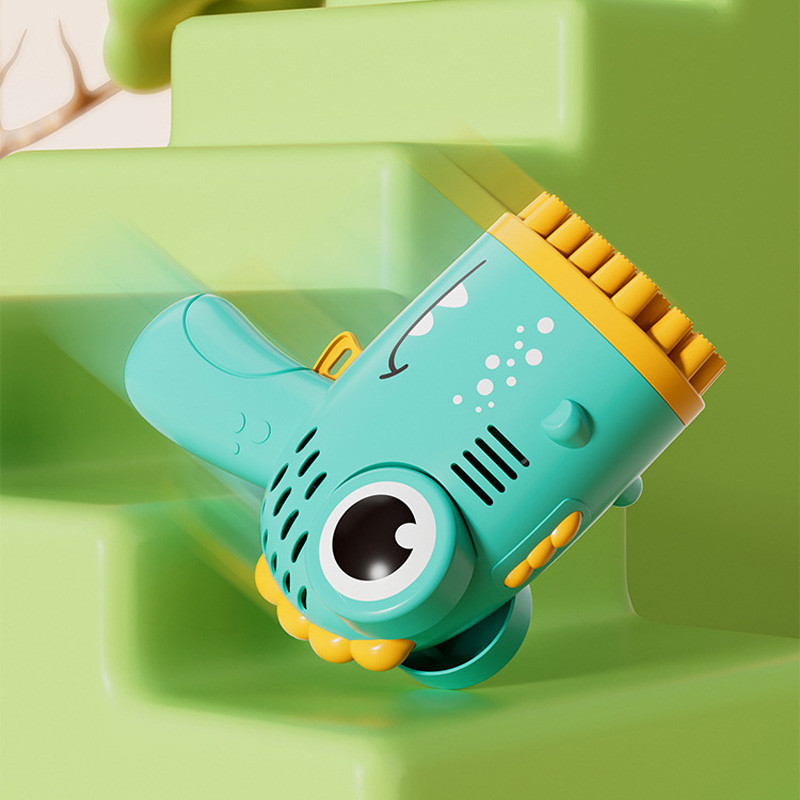 Купить Пистолет для мыльных пузырей Dinosaur Bubble Gun с насадкой на 40 отверстий 50ml (Green) на vchehle.ua