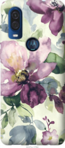 Чехол Цветы акварелью для Motorola One Vision