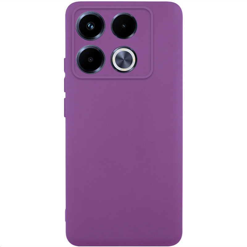 Чохол TPU GETMAN Liquid Silk Full Camera на Infinix Note 40 Pro 4G (Фіолетовий / Grape)