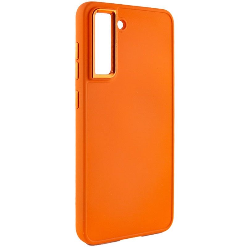 TPU чехол Bonbon Metal Style для Samsung Galaxy S21 FE (Оранжевый / Papaya)