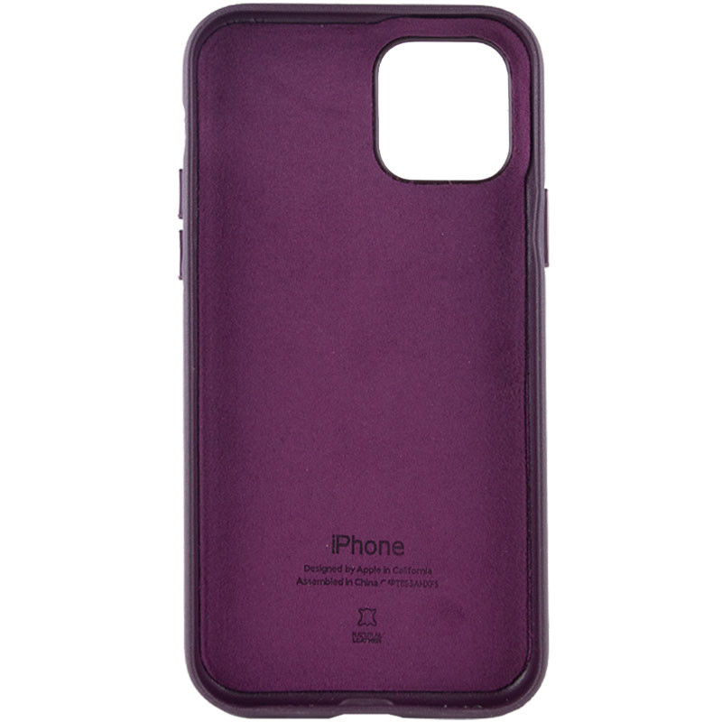 Купити Шкіряний чохол Leather Case (AA Plus) на Apple iPhone 11 Pro Max (6.5") (Dark Cherry) на vchehle.ua