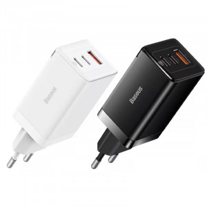 СЗУ Baseus GaN5 Pro 65W 2Type-C+USB 100W EU (CCGP12020)