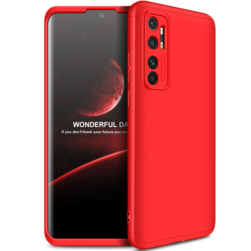 

Пластиковая накладка GKK LikGus 360 градусов (opp) для Xiaomi Mi Note 10 Lite (Красный) 938171