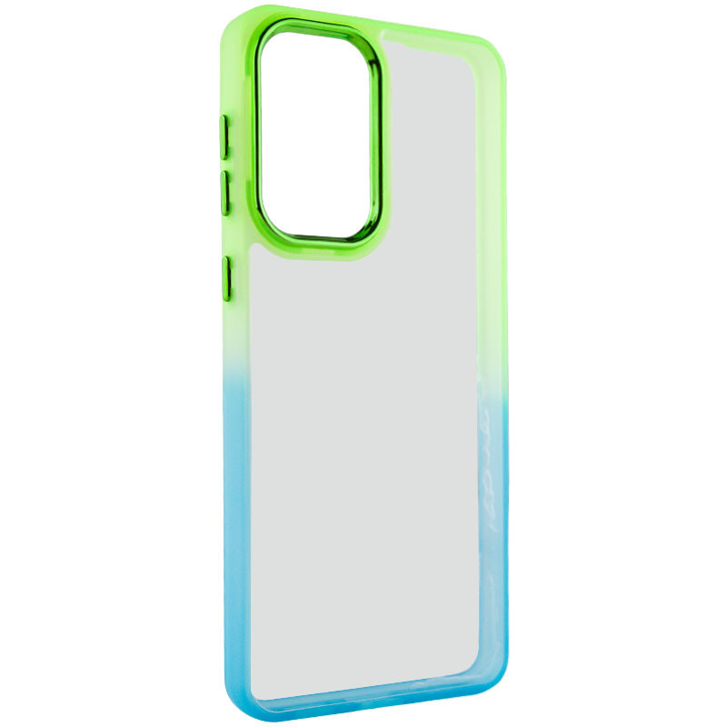 Чохол TPU+PC Fresh sip series на Motorola Moto E13 (Бірюзовий / Лимонний)