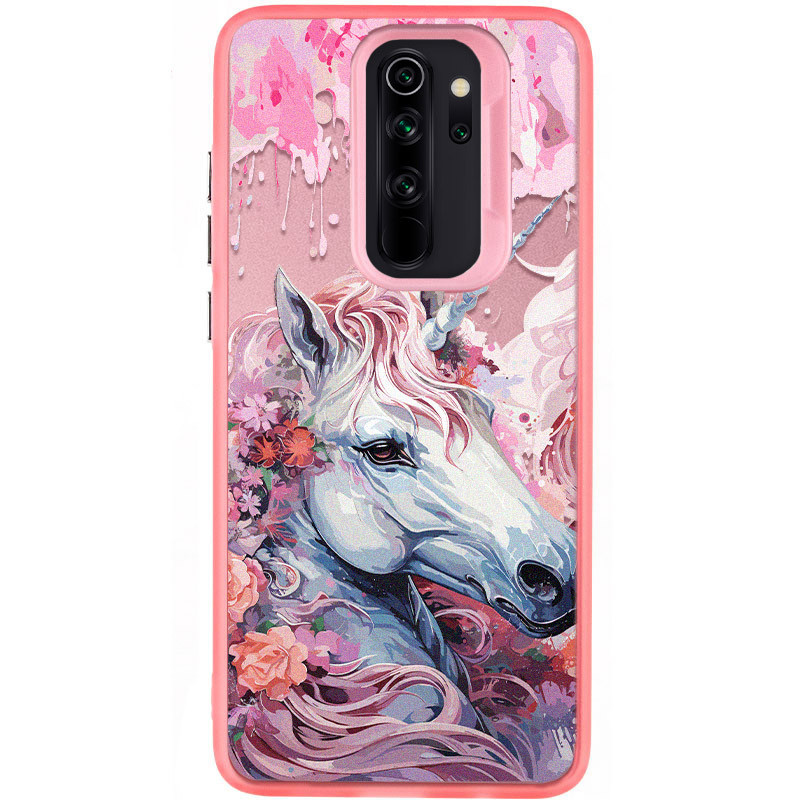 TPU+PC чехол TakiTaki Magic glow для Xiaomi Redmi Note 8 Pro (Unicorn / Pink)