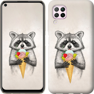 Чехол Енотик с мороженым для Huawei P40 Lite