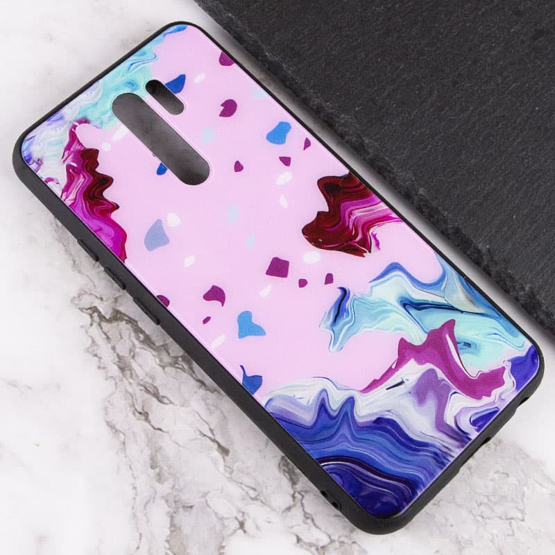 Фото TPU+Glass чехол Diversity для Xiaomi Redmi Note 8 Pro (Stains red) в магазине vchehle.ua