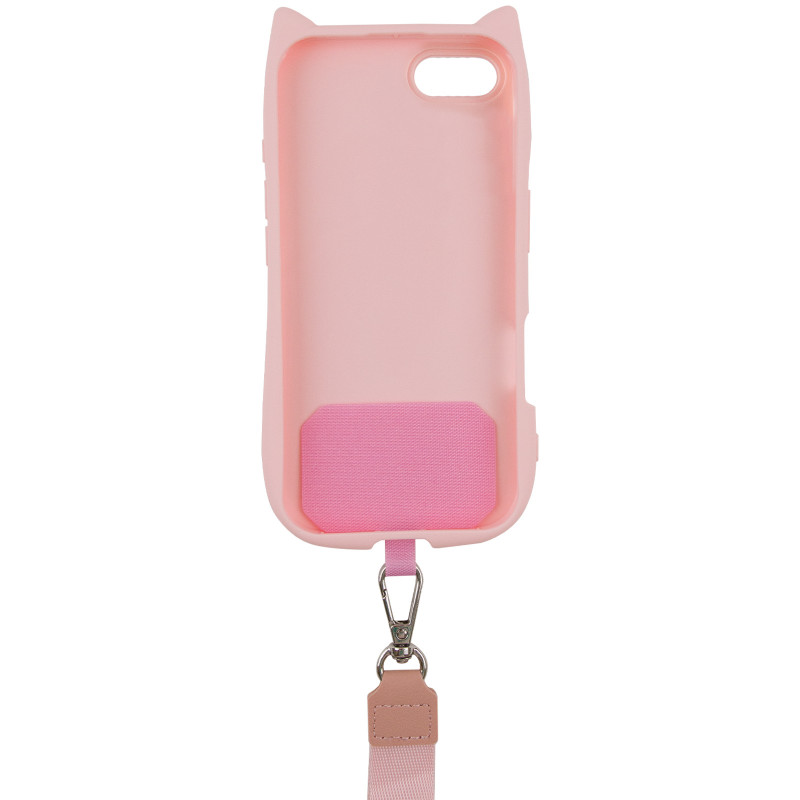 Фото Чехол TPU GETMAN Cat with straps для Apple iPhone 16e (6.1") (Pink) в магазине vchehle.ua