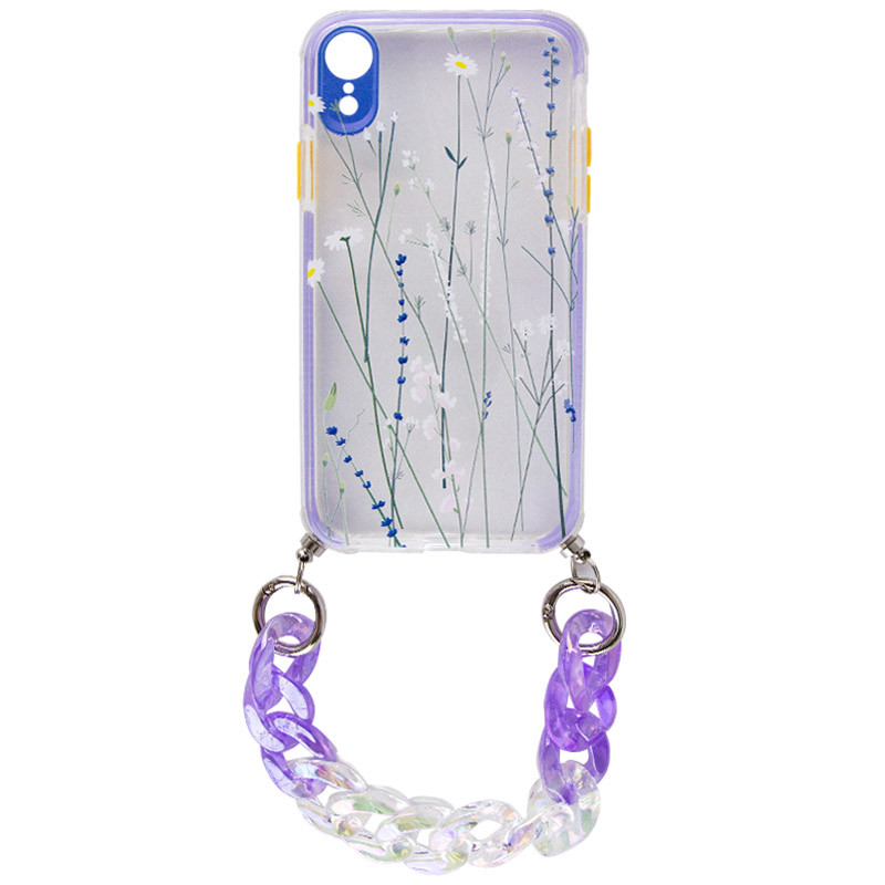 

TPU+PC чохол Colorific з підвісним ланцюгом на Apple iPhone XR (6.1") (Lavender) 1186762