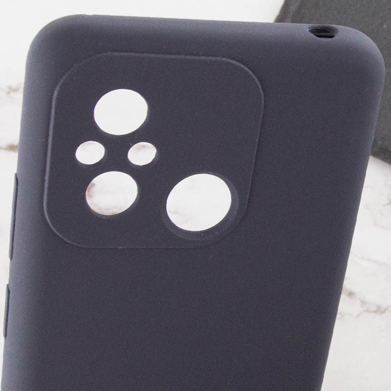 Чохол Silicone Cover Lakshmi Full Camera (AAA) with Logo на Xiaomi Redmi 12C (Сірий / Dark Gray) в магазині vchehle.ua