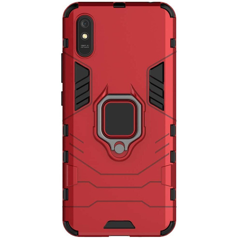 Ударостійкий чохол Transformer Ring for Magnet на Xiaomi Redmi 9A (Червоний / Dante Red)