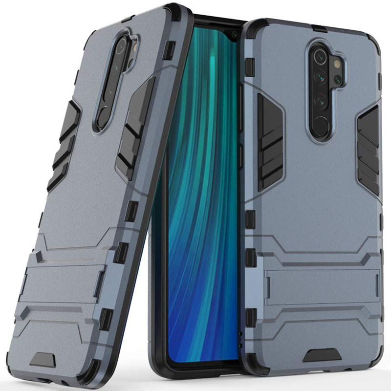 

Ударостійкий чохол-підставка Transformer на Xiaomi Redmi Note 8 Pro с мощной защитой корпуса (Сірий / Metal slate) 789469