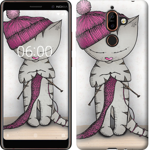 

Чохол Кішка рукодільниця на Nokia 7 Plus 640083