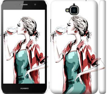 

Чехол Девушка с бокалом для Huawei Y6 Pro 841791