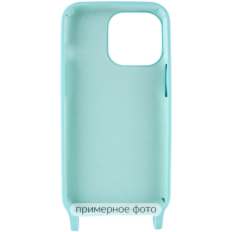Фото Чохол Cord case Ukrainian style c довгим кольоровим ремінцем на Apple iPhone X / XS (5.8") (Бірюзовий / Marine Green) на vchehle.ua
