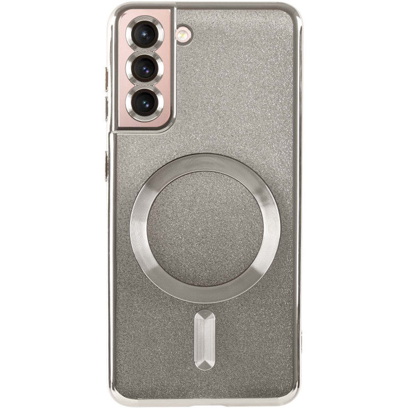 Фото TPU чехол Delight case with Magnetic Safe с защитными линзами на камеру для Samsung Galaxy S21 FE (Серый / Gray) на vchehle.ua