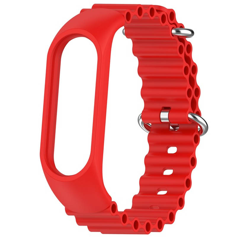 Фото Ремешок Ocean Band для Xiaomi Mi Band 3/4/5/6/7 (Красный / Red) на vchehle.ua