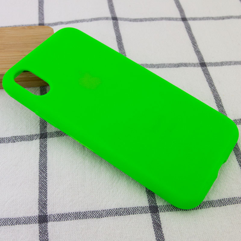 Фото Чехол Silicone Case Full Protective (AA) для Apple iPhone XS Max (6.5") (Зеленый / Neon green) на vchehle.ua