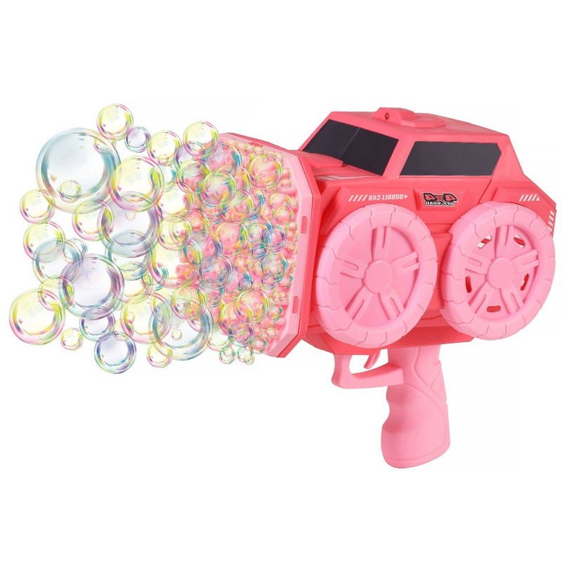 Пістолет з мильними бульбашками SHT KB1294 Car на 139 отворів + 2xbottle 60ml (Pink)