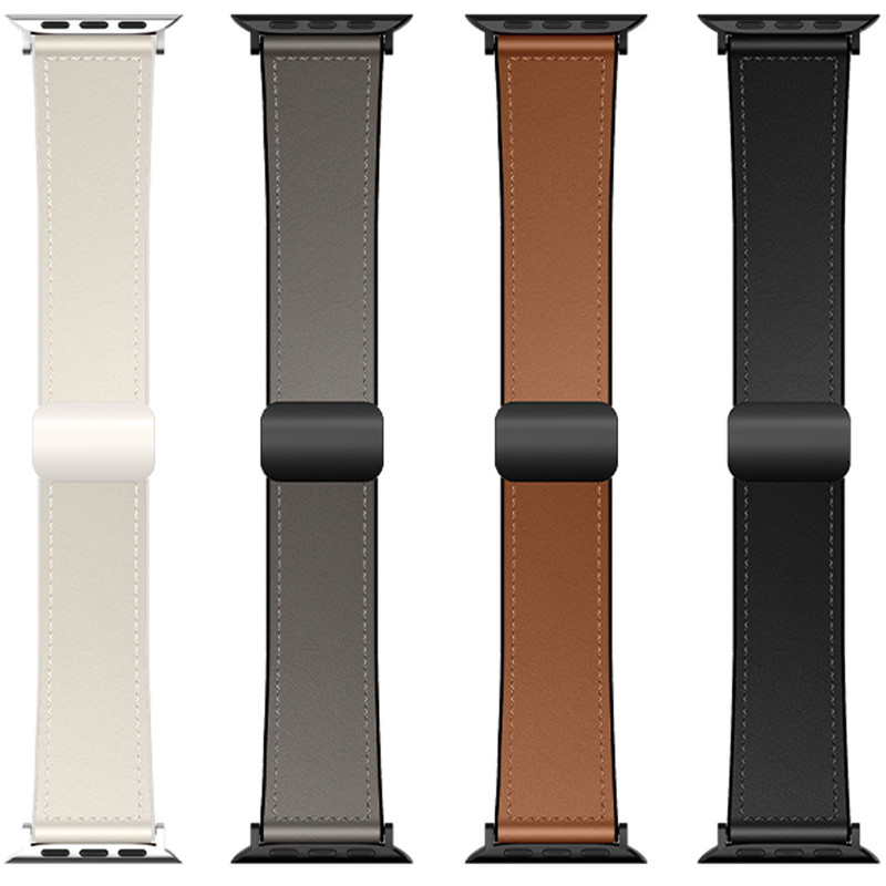 Ремешок Hoco WA34 Basic magnetic buckle silicone leather strap для Apple watch 44/45/46/49mm